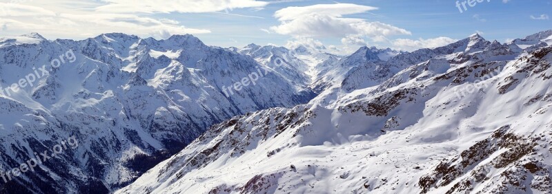 Solden Austria Skiing Mountains Alps