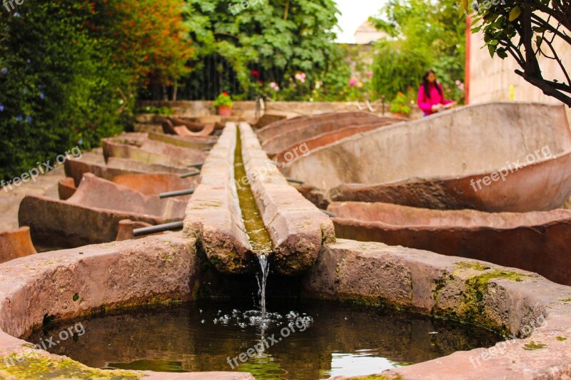 Water Source Arequipa Peru Fountain Pond