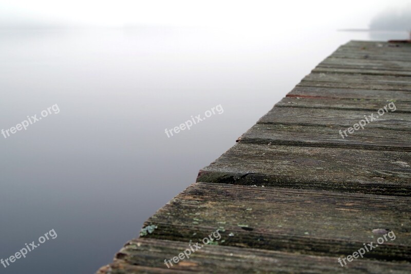 Bridge Wooden Lake Footbridge Water