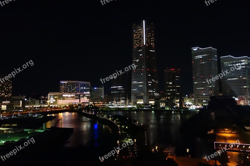 Yokohama Minato Mirai Night View Free Photos