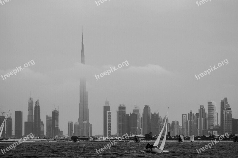 Dubai Seashore Burj Khalifa Free Photos