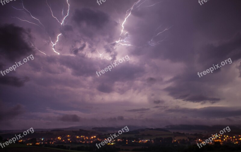 Lightning Thunder Weather Free Photos