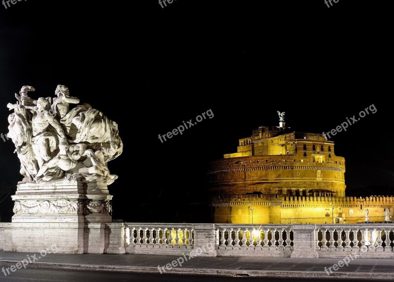 Rome Lazio Italy Night Cityscape