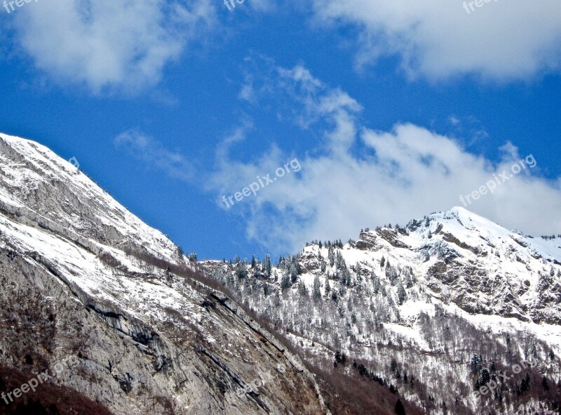 Alps Mountains Snow Hiking Sky Mountain