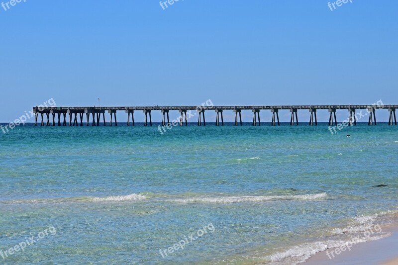 Pier Fishing Activity Sport Nature