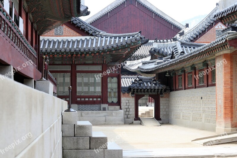 Gyeongbok Palace Palace Forbidden City Korea Traditional