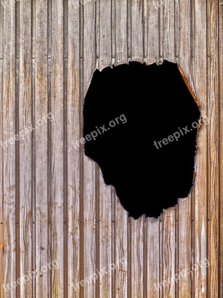 Profile Sheet Slide Hole Damaged Wood Pattern