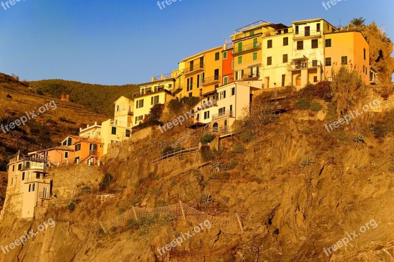 Cinque Terre Village Mediterranean Sunset Coast