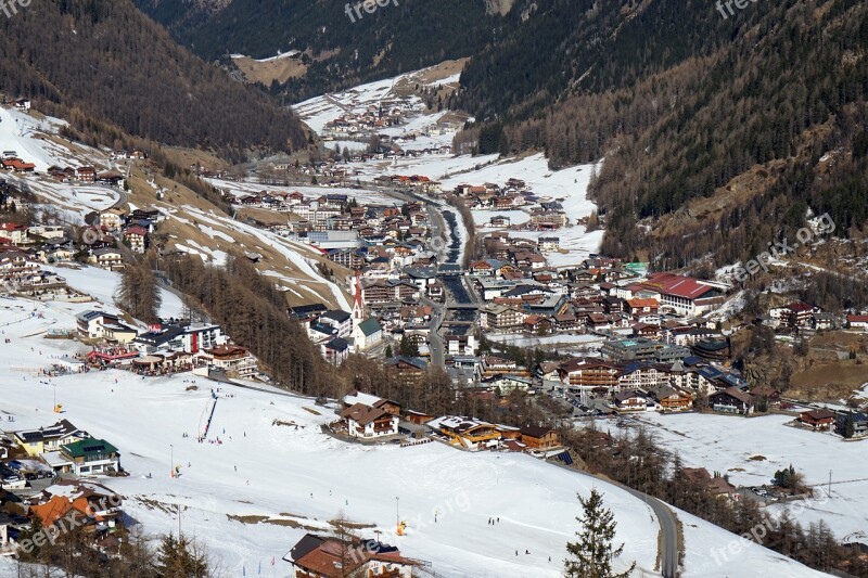 Solden Austria Skiing Mountains Alps