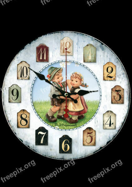 Clock Children Isolated Time Indicating Time