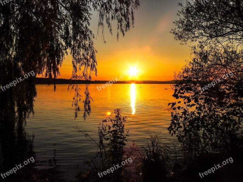 Steinhuder Sea Sea Landscape Sunset Nature