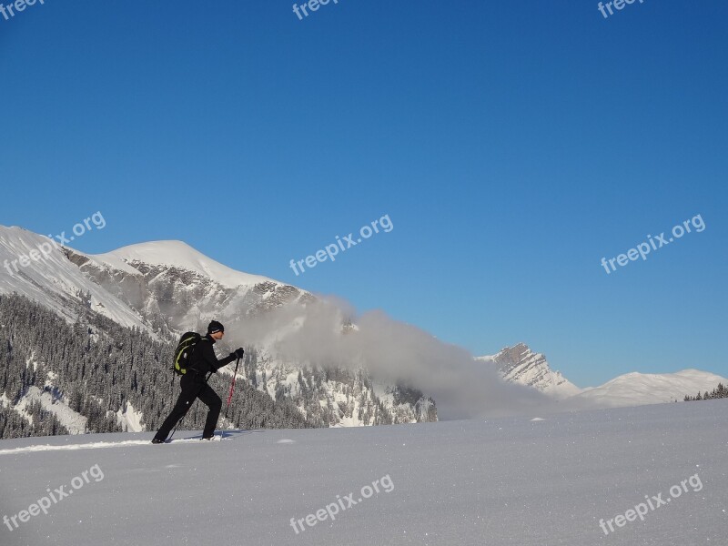 Winter Snow Shoes Snow Shoe Trek Tour Powder Snow