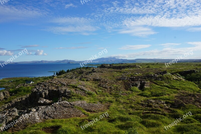 Iceland Waterfall Golden Circle Free Photos