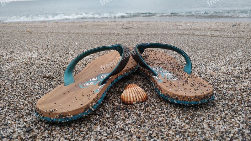 Beach Flip Flops Cala Shell Sand