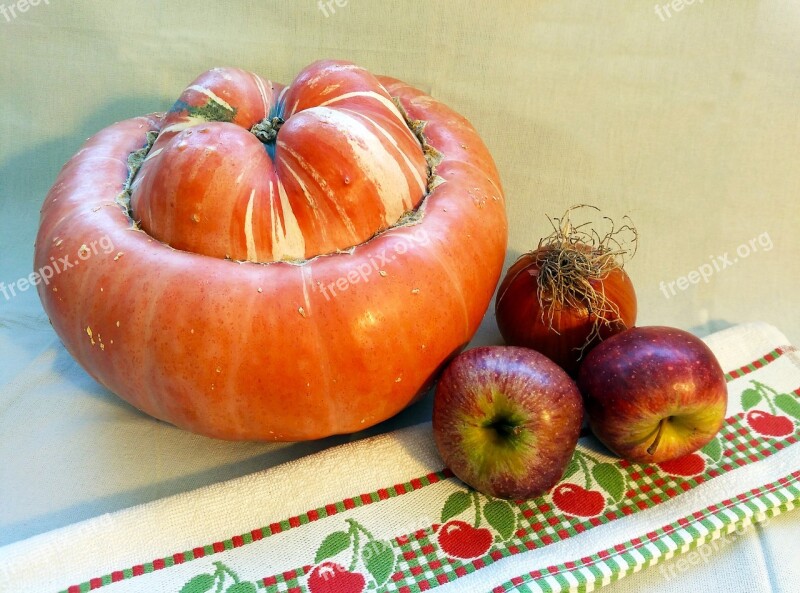 Pumpkin Apple Orchard Fruit Nature