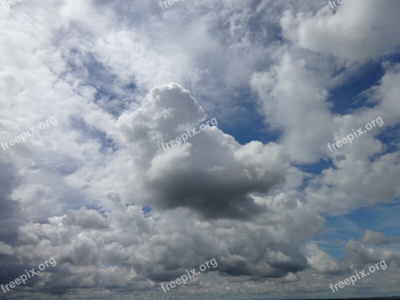 Sky Blue Clouds Nature Landscape