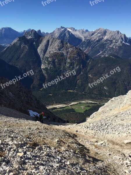 Mountain Summit Overview Nature Landscape