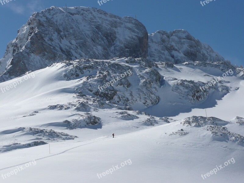 Dachstein Backcountry Skiiing Snow Glacier Mountains