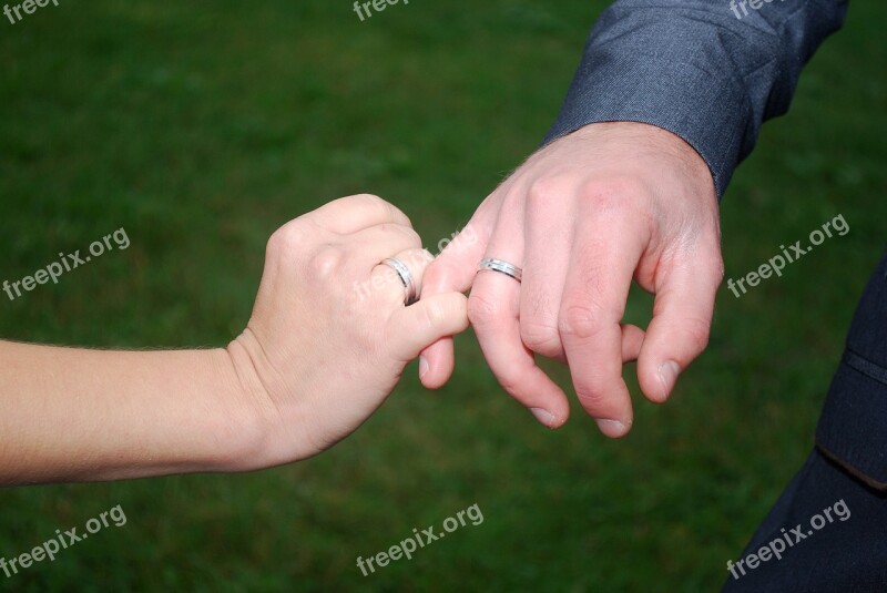 Wedding Hands Wedding Rings Connected Hands Love