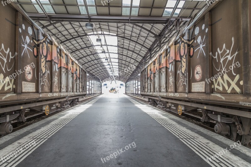 Railway Station Lucerne Train Lucerne Railway Station Track