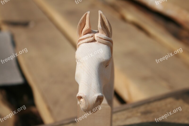 Woodcarving Horse Mongolia Free Photos