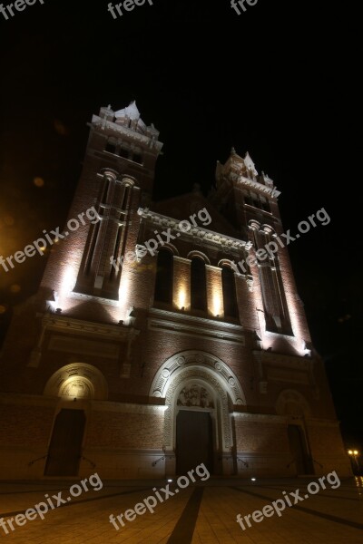 Monument Night Lights Architecture Nocturne