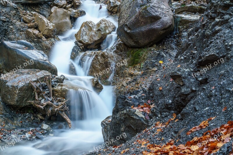 Kleinwalsertal Waterfall Water Bach River