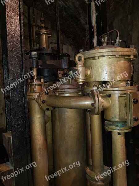 Old Saline Water Pump Metal Pressure