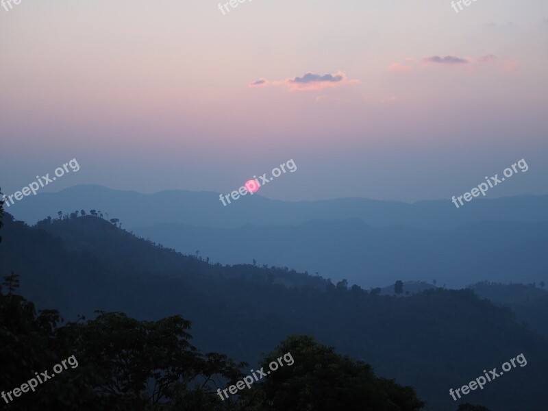 Sun View Sunset Image View Cloud