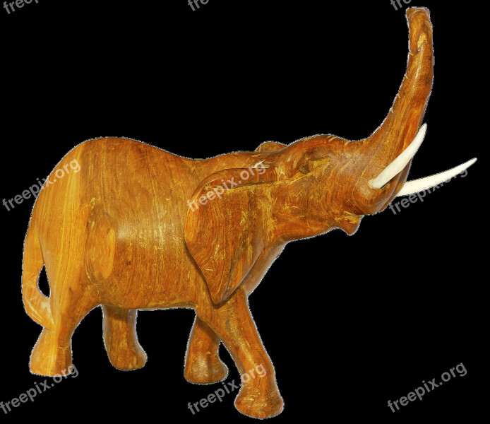 Elephant Carved Holzfigur Wood Figure