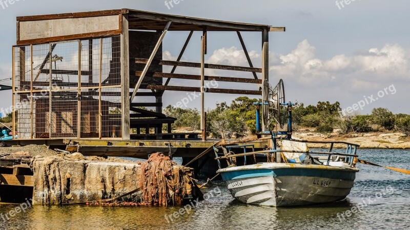 Fishing Boat Traditional Decay Dock Nets