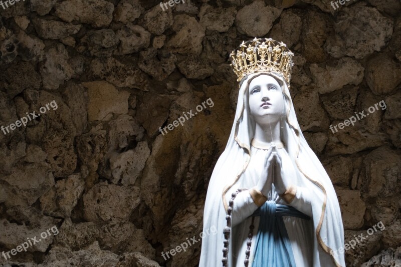 Madonna Statue Holy Figure Religion