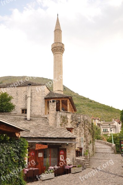 Bosnia Mostar Monument Mountain Travel