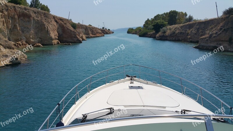 Canal Corinth Channel Free Photos