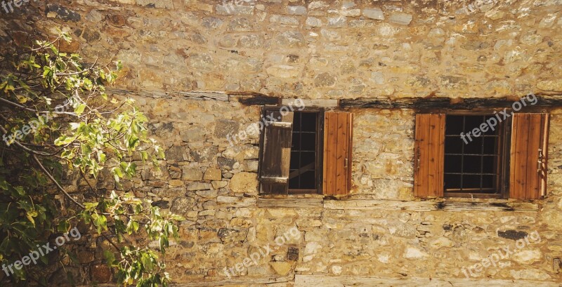 Spinalonga Wall Old Ancient Brick