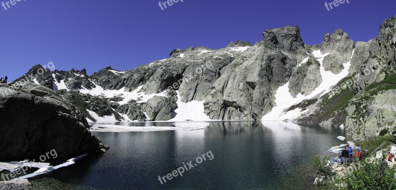 Mountain Corsican Lac De Goria Free Photos