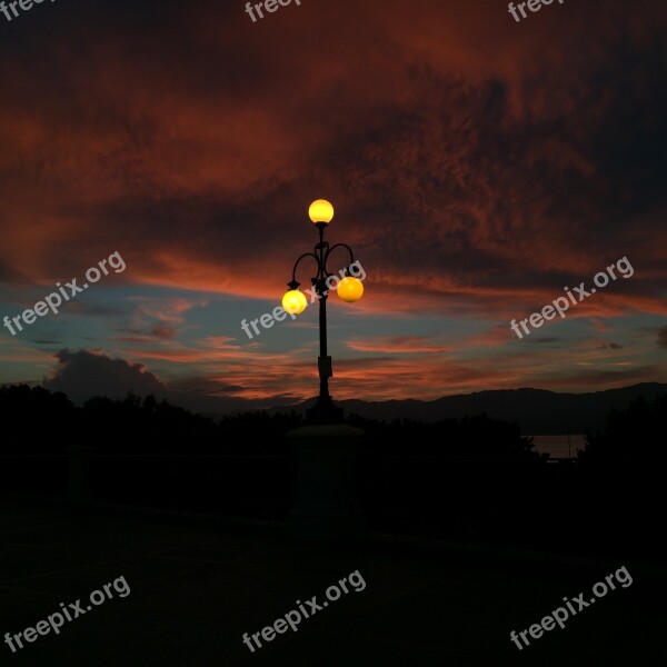 Clouds Reggio Calabria Sky Cloud Lamppost