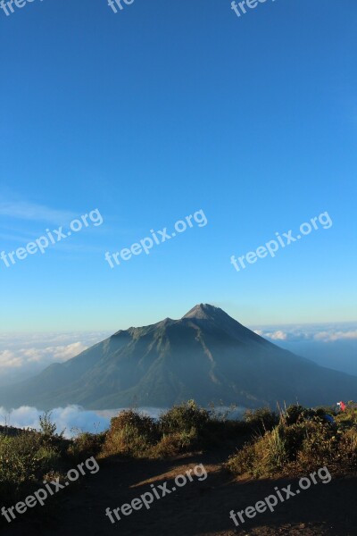 Indonesian View Merbabu Merapi Free Photos