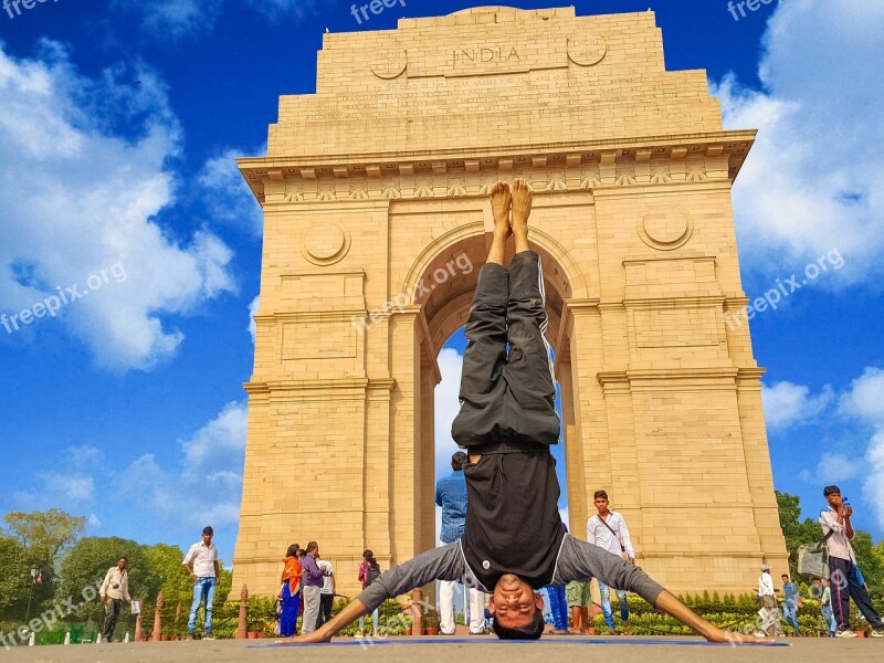 Yoga India Sky Clouds Asana