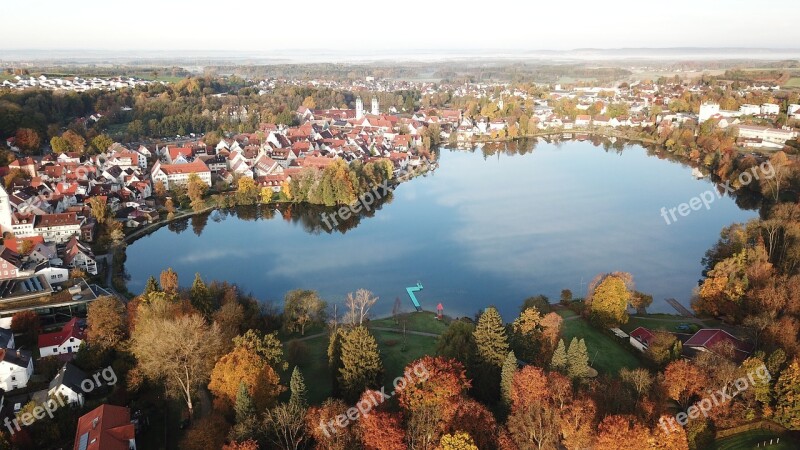 Stadtsee Autumn Lake Bad Waldsee Free Photos