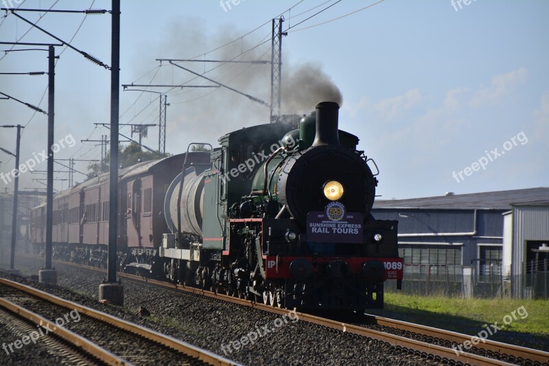 Train Railway Steam Transportation Travel