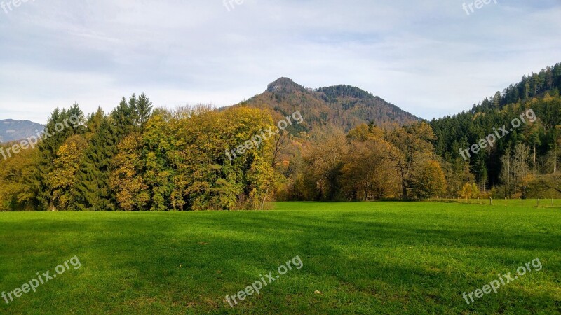 Frohnleiten Autumn Meadow Laas Nature