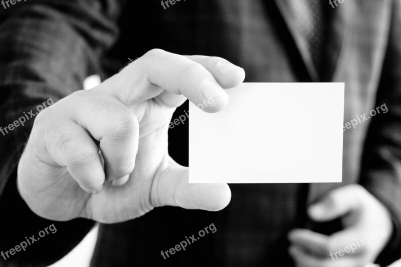 Business Card Hand Jacket Professional Application