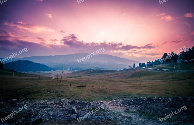 Autumn Gulmarg Evening Sunset Autumn In Kashmir