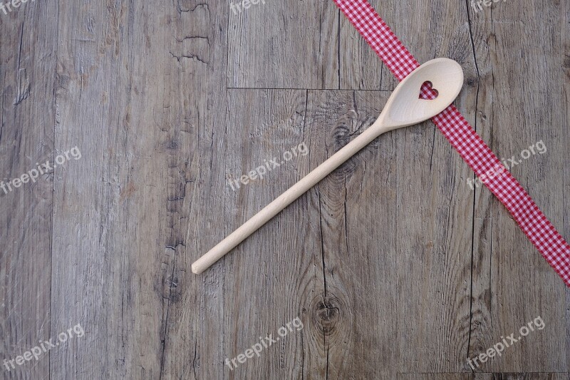 Spoon Wooden Spoon Cutlery Cook Kitchen