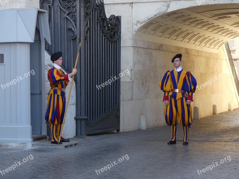 Swiss Guard Guards Italy Vatican Catholic