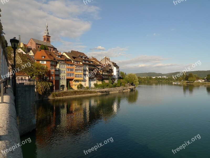 Switzerland Germany Customs Bridge Laufenburg Summer