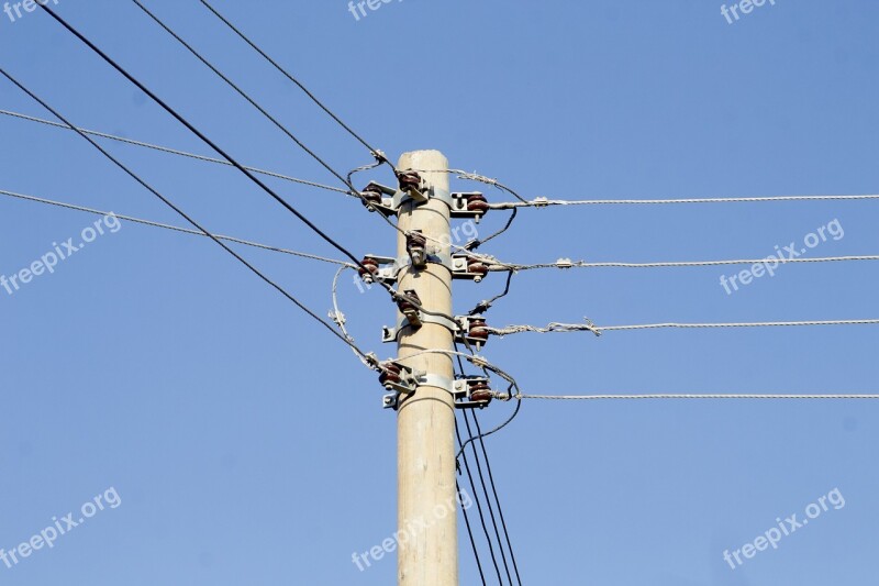 Electric Poles Daytime Free Photos