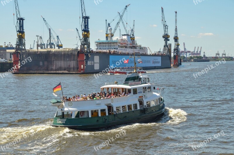 Hamburg Port Tug Elbe Hanseatic City