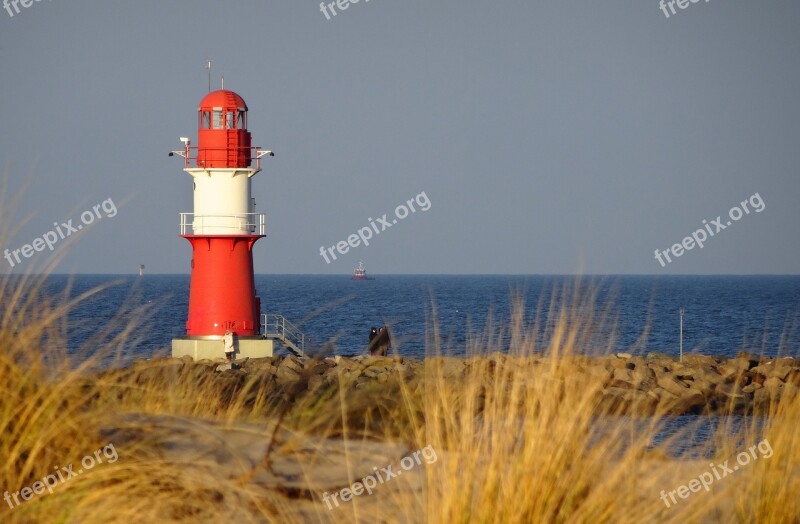 Lighthouse Baltic Sea Warnemünde Free Photos